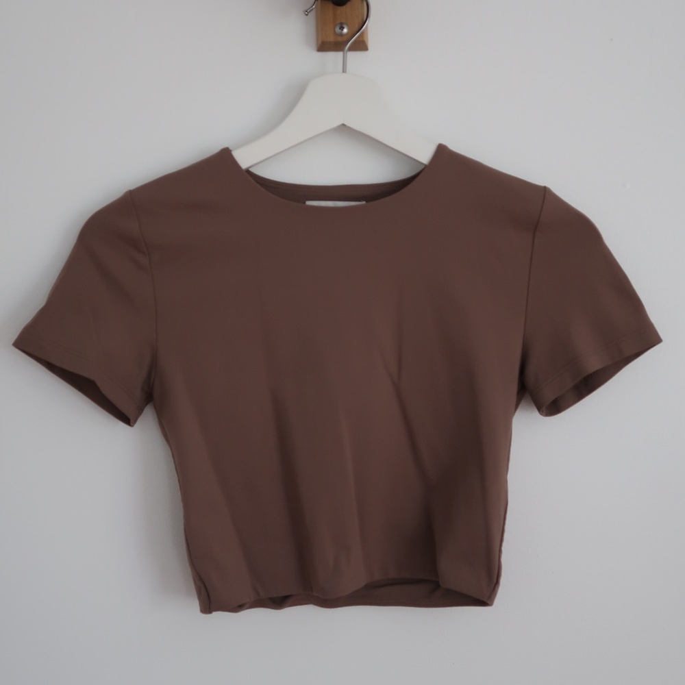 Taupe babaton contour crop top